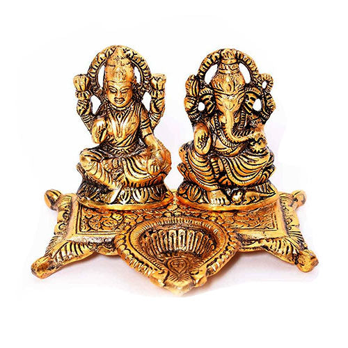 Laxmi Ganesh Idol Diya Oil Lamp