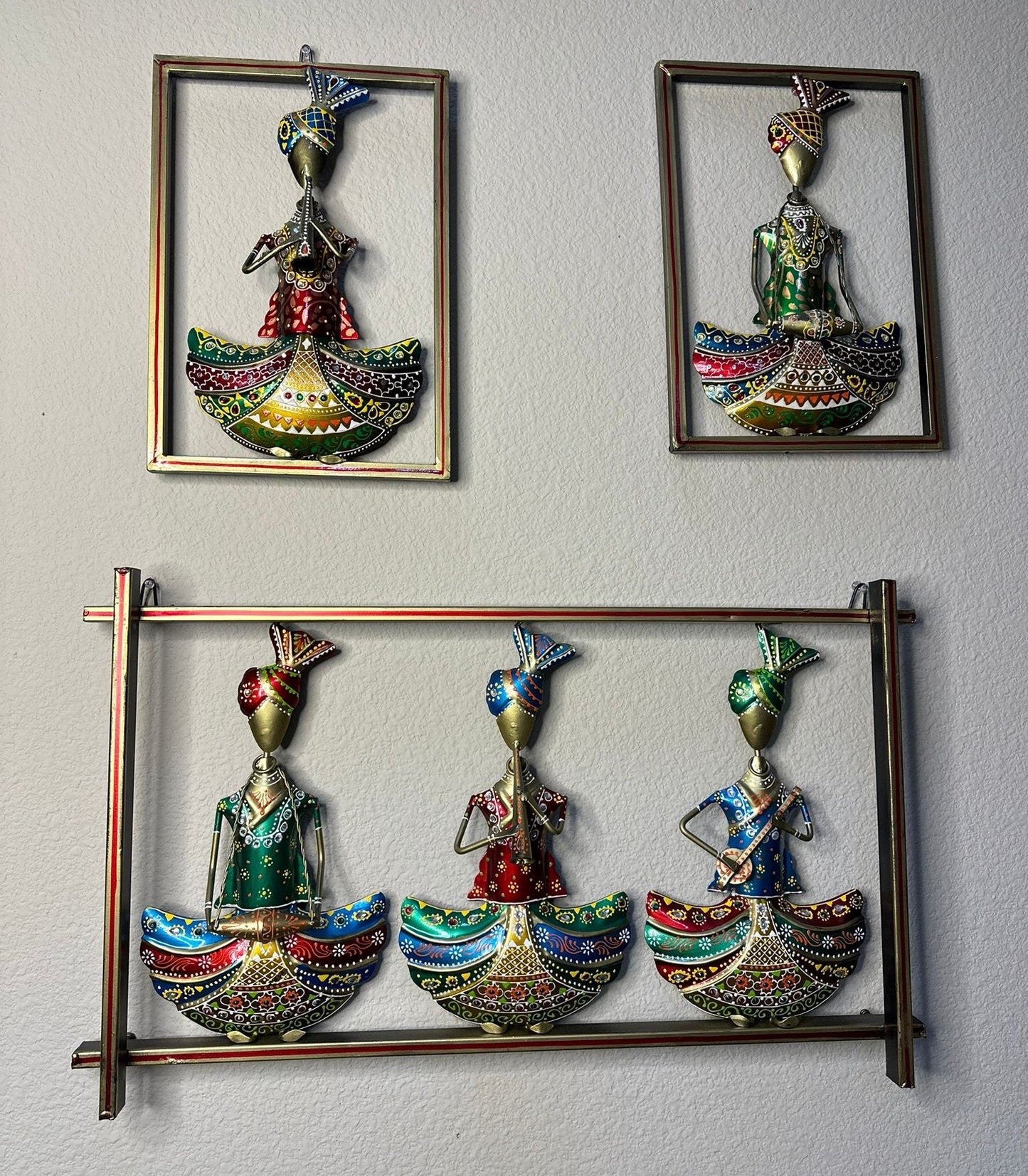 Playing Musical Instrument Idol Figurine Showpieces Wall Hanging