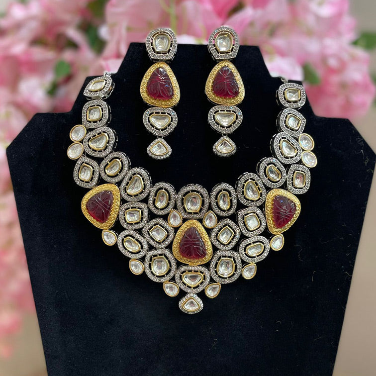 uncut-kundan-american-diamond-necklace